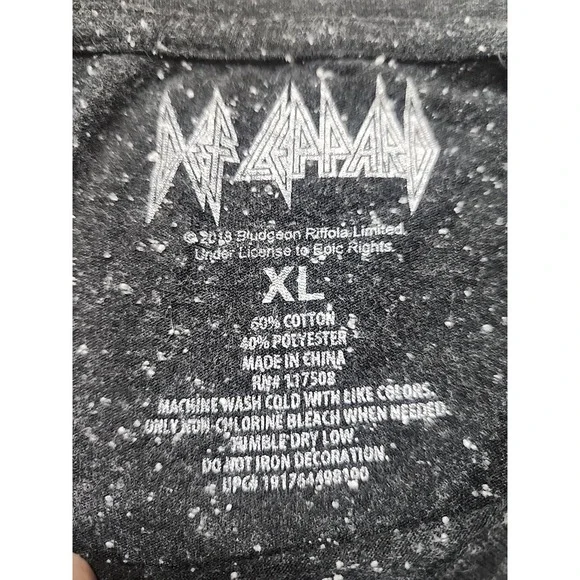 2018 Def Leplaed Pyromania Tee Size‎ Xl Black - Picture 2 of 5